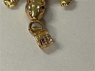 14K Yellow Gold Sea Turtle Pendant, 2.6g